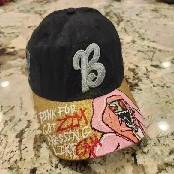 Custom Painted NEWHATTAN Invader Zim Nickelodeon Adjustable Ball Baseball Cap - Picture 1 of 9